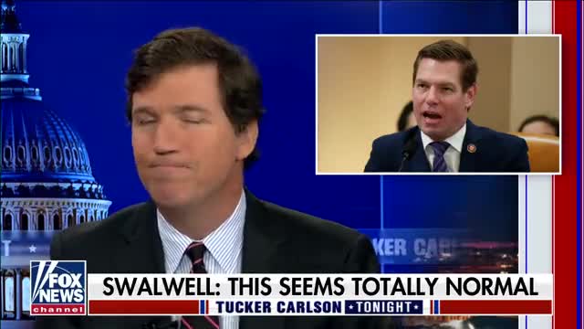 Carlson Tears Into ‘Legitimately Stupid’ Eric Swalwell After Falling for Youngkin Event ‘Hoax’