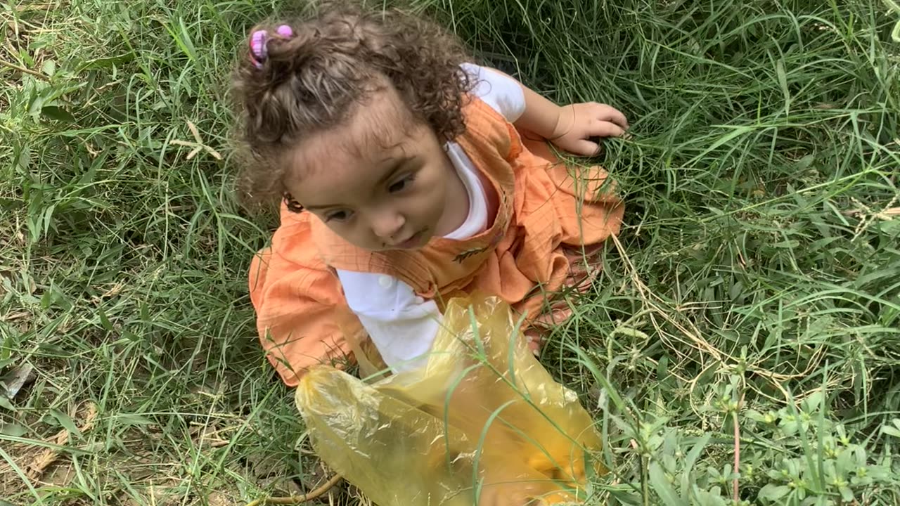 Little girl playing