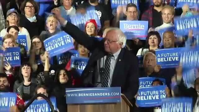 Bernie Sanders fights on in Democratic presidential race – video