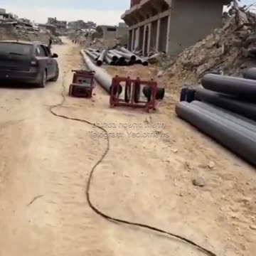 ►🚨🇵🇸🇵🇸🇵🇸⚡️ Khan Yunis crews repairing water lines and opening roads upon Zionist withdrawal