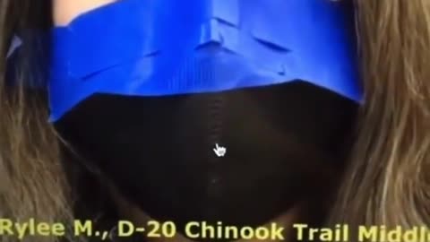 6 year old forced to tape mask to her face