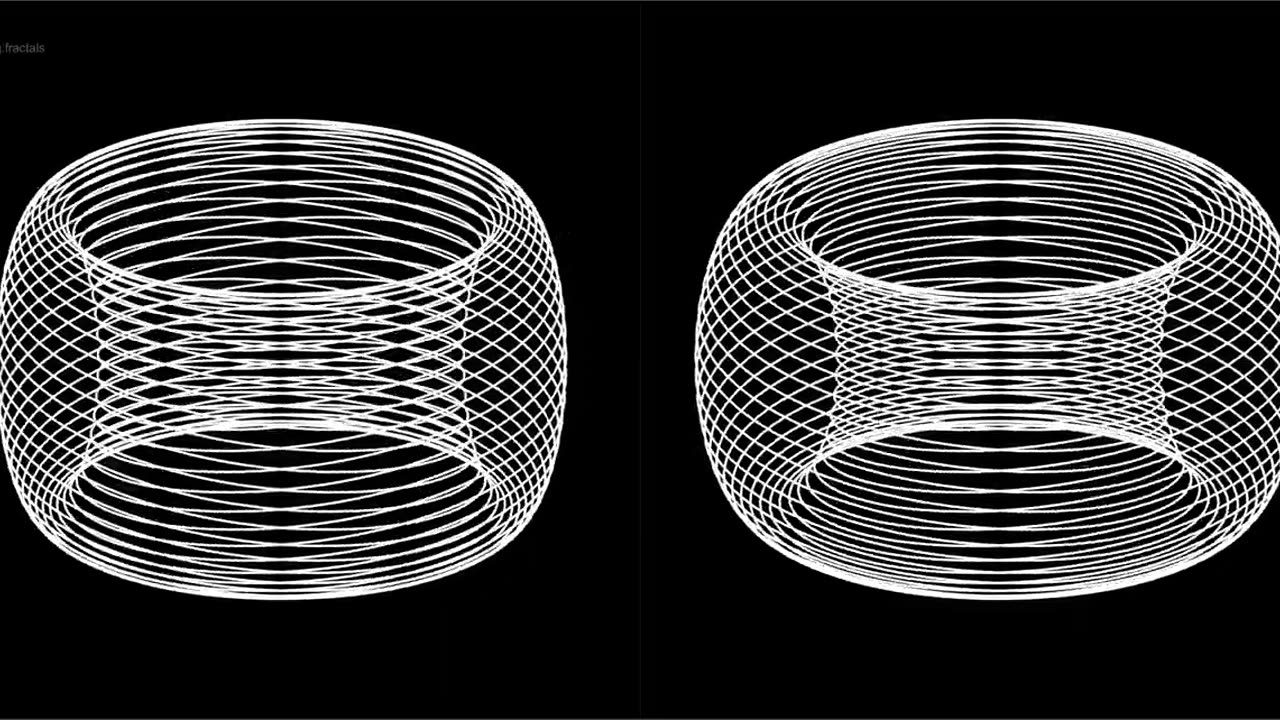 6-Line Multidimensional 4K Spirograph - Crossed Eye 3D