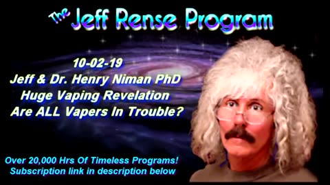 Jeff & Dr Henry NIman PhD - Huge Vaping Revelation Are ALL Vapers In Trouble?