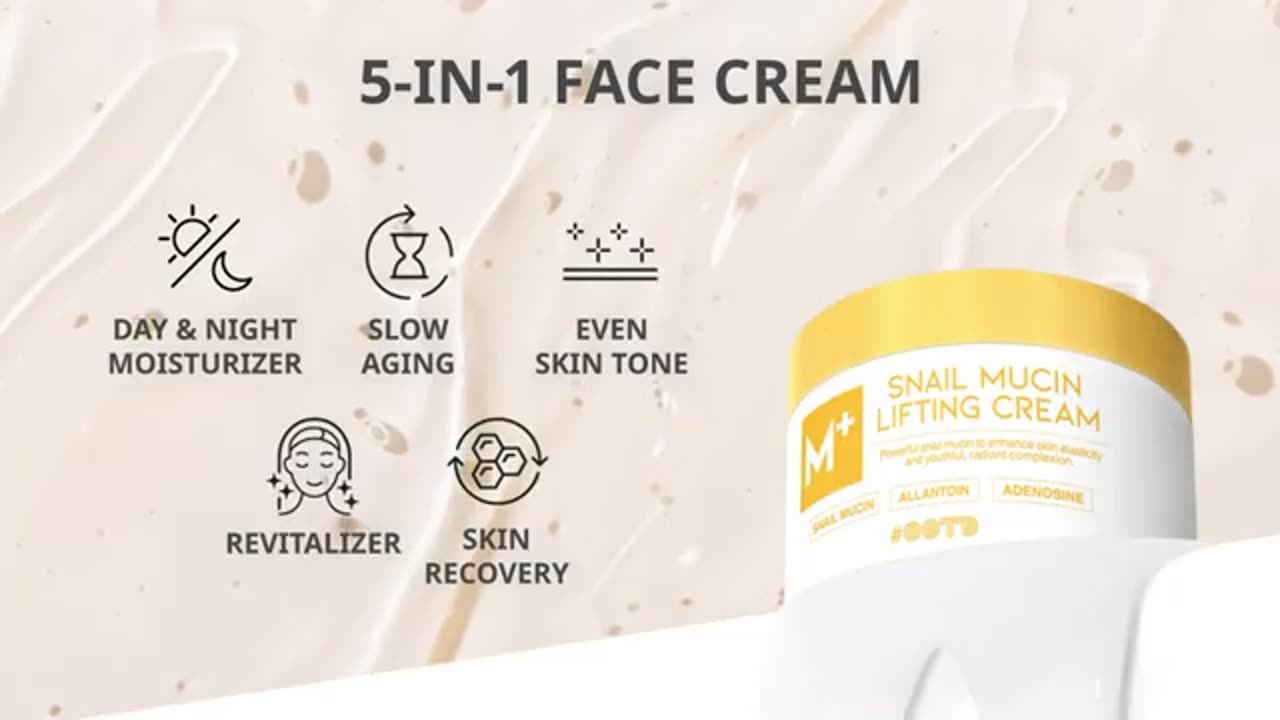 Snail Mucin Moisturizer Cream, Lifting & Deep Hydrating Cream at #OOTD Beauty