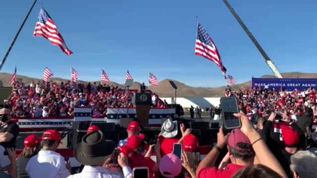 Trump arriving at Rally in Carson City,NV