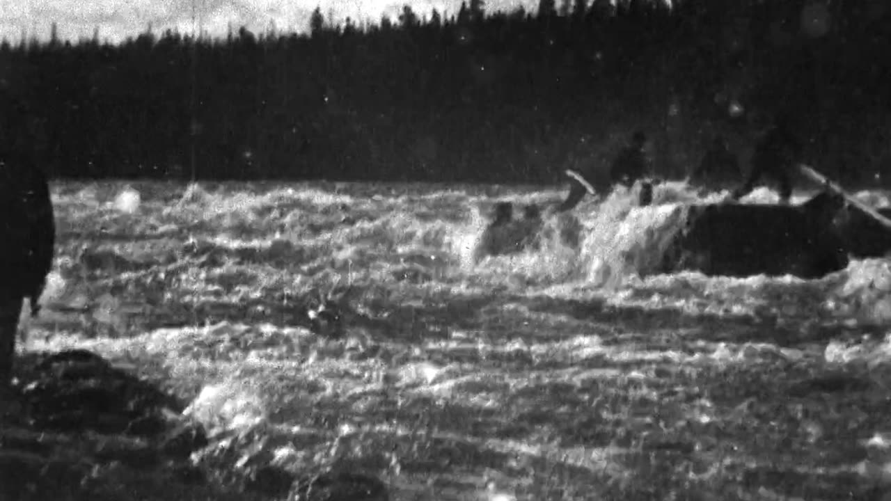 White Horse Rapids (1900 Original Black & White Film)