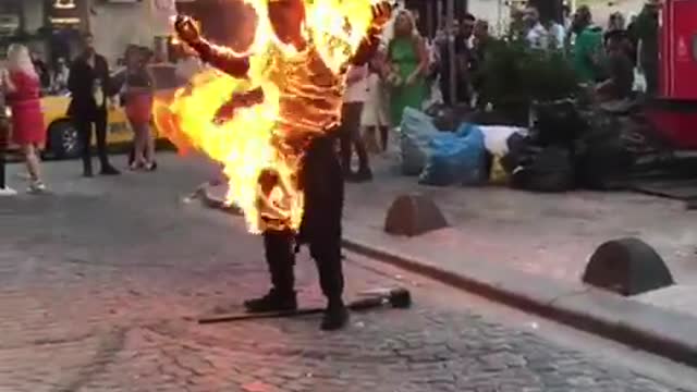 Sets Himself On Fire! 😲