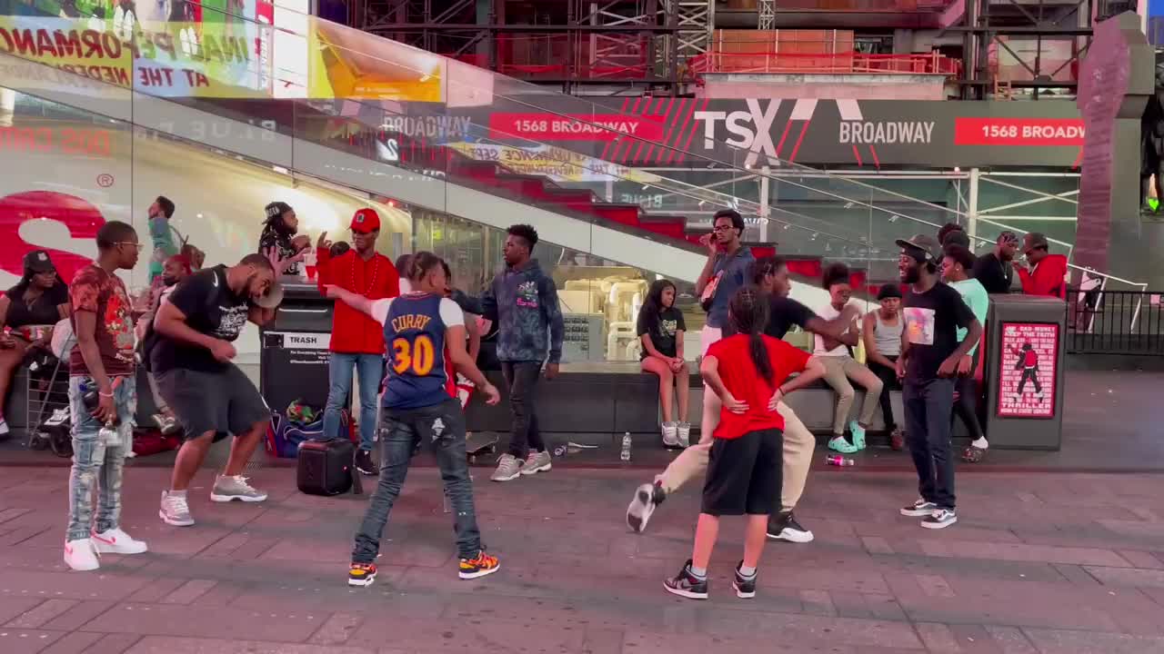 happy street dancer