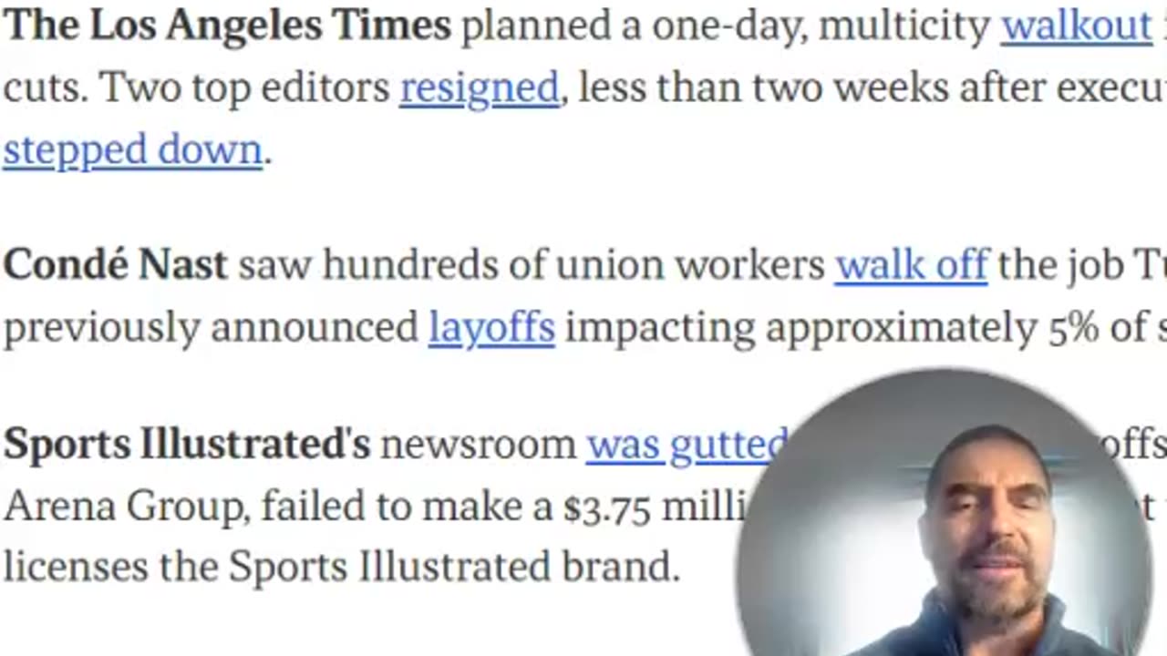 Massive mainstream media massacre! Why the widespread layoffs?