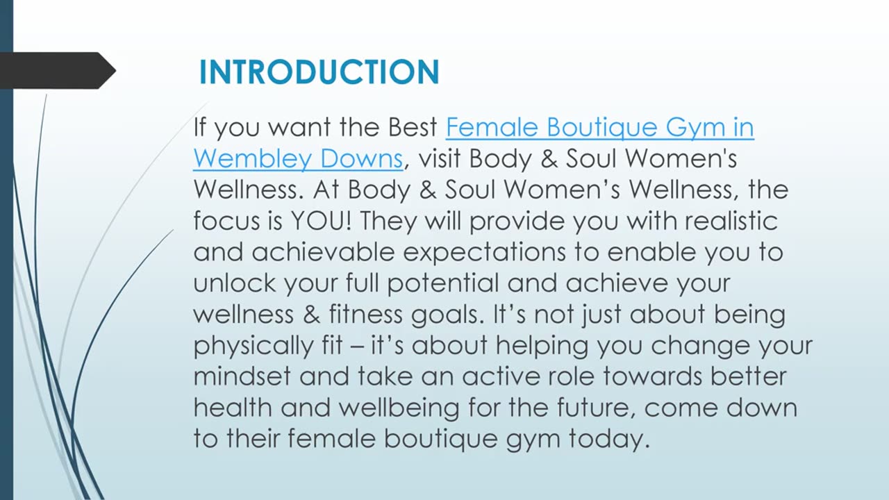 Best Female Boutique Gym in Wembley Downs
