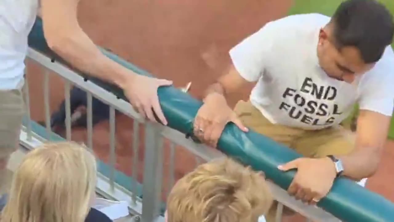 Climate Protestor Gets Taken Down By Cops During Congressional Baseball Game