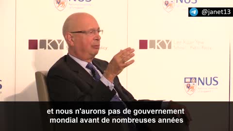 Quand Klaus Schwab évoquait l'idée d'un gouvernement mondial (2016)