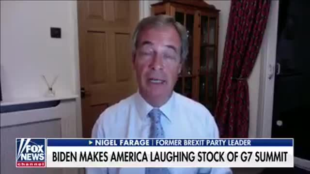 Biden "was walked over by the French and the Germans", Nigel Farage.