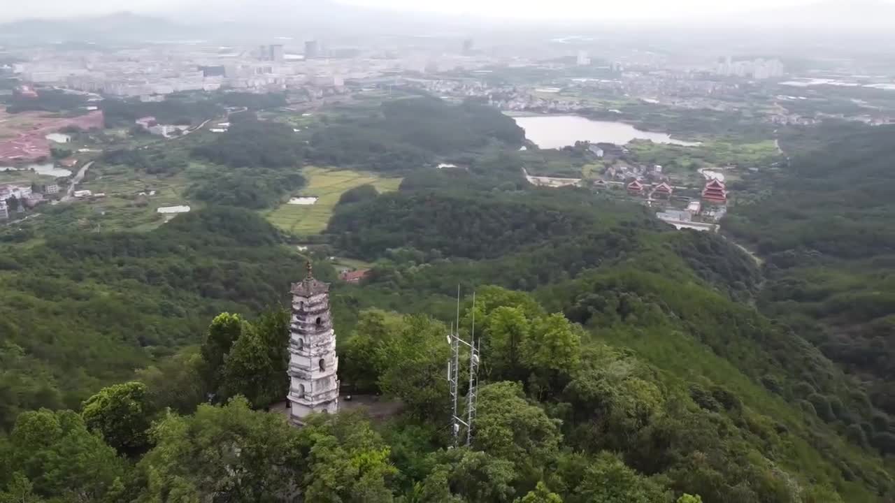 Chinese pagoda. Traditional Chinese architecture.