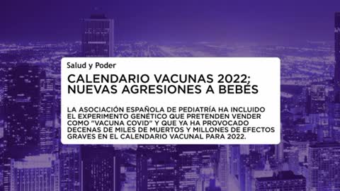 El calendario de vacunación 2022 del gobierno de España insiste en el genocidio de niños