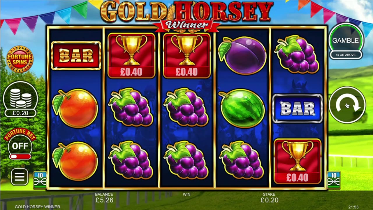 Gold Horsey Winner takes the last of my money