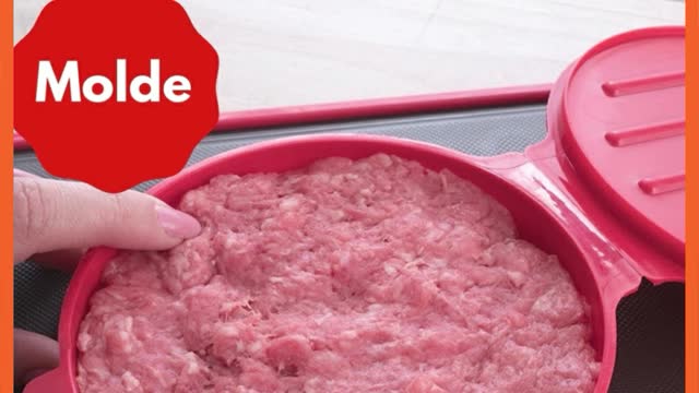 Forma Molde para Hambúrguer Recheado
