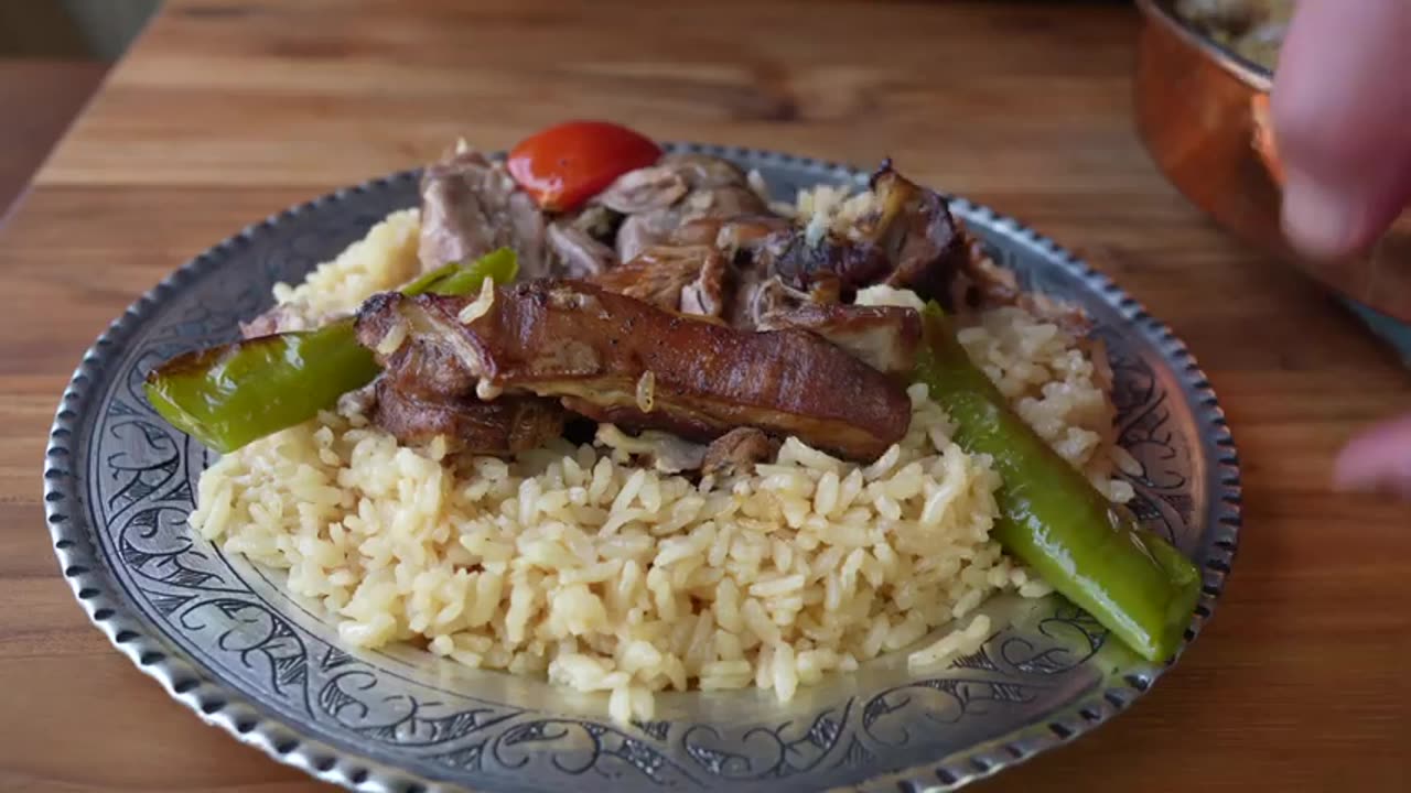 Insanely Delicious Turkish Rice with Succulent Lamb, Ankara Tava