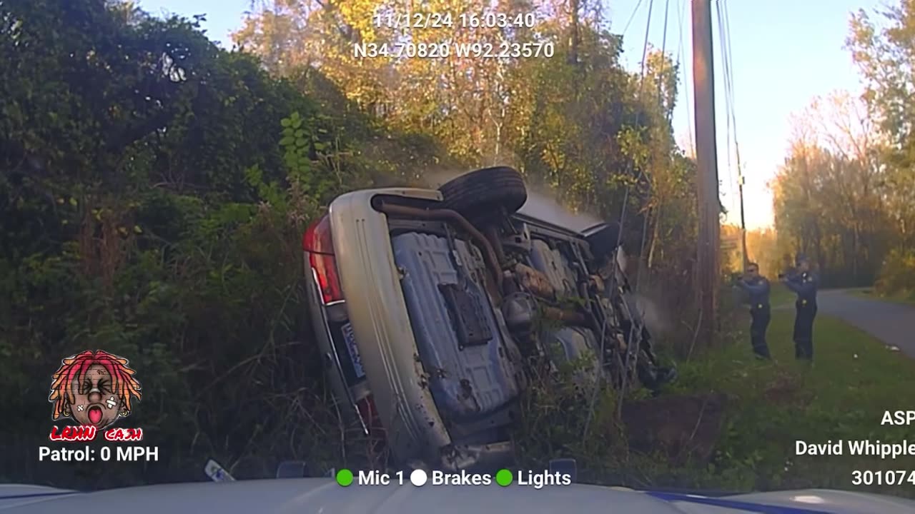 Police Chase YN Strikes Utility Pole Trying To Get Away From The Whip Man