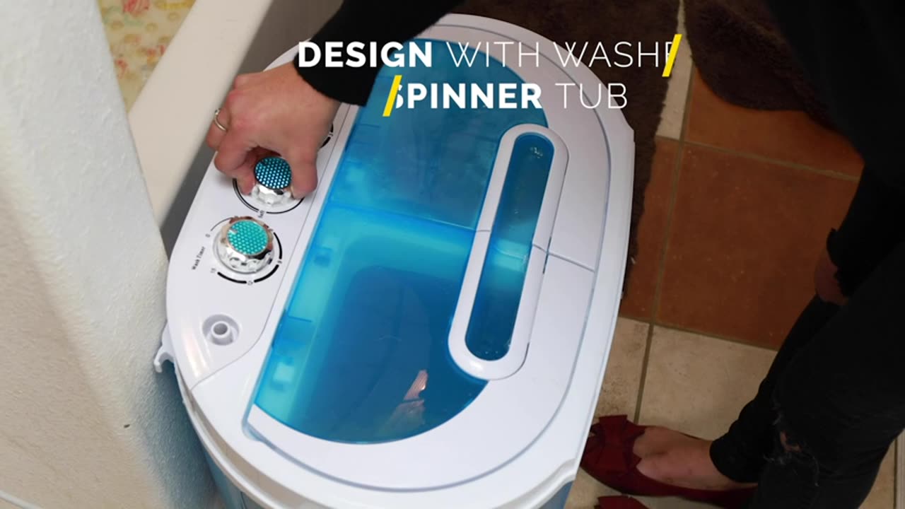 SUPER DEAL Portable Washer Twin Tub Mini Washing Machine