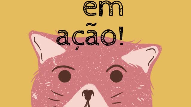 Rosa e Amarelo Gato Moderno Desenhado À Mão Abstrato Imagem de Perfil para Twitch.mp4