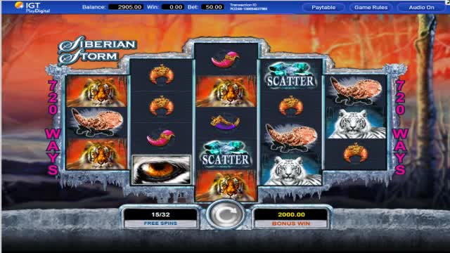 Siberian IGT Storm Slot! BIG WIN!!! Registration and get 20 Free Spins with Promo Code.....