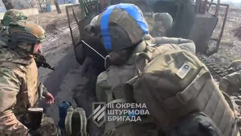 Ukrainian APC Hit by Russian Drone on the Way Out of Avdiivka