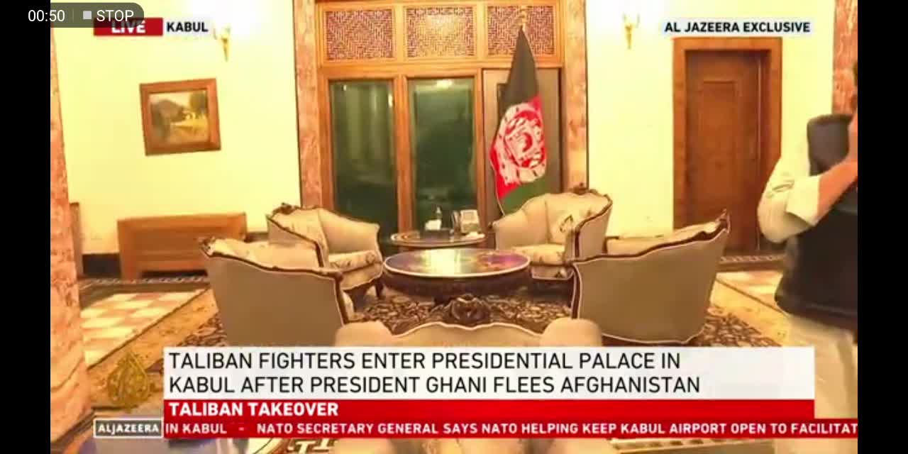 Taliban capture president Palace Kabal Afghanistan