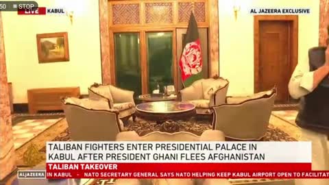 Taliban capture president Palace Kabal Afghanistan