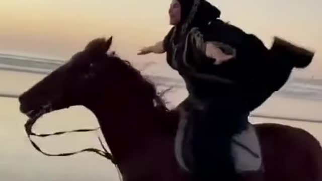 Girl Riding Horse Very Fast At Beach | Horses | Animals Axis