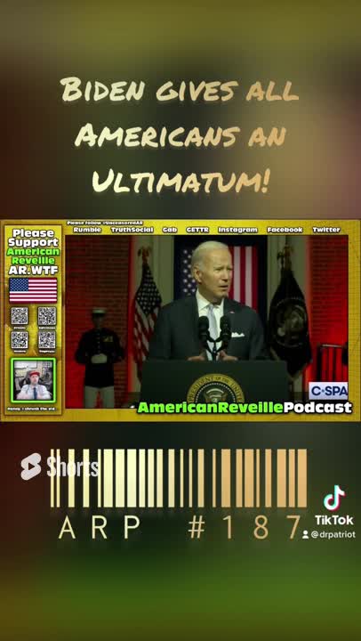 #Biden Gives all Americans a #scary ultimatum! #bidenspeech #podcast #commentary #reaction #shorts