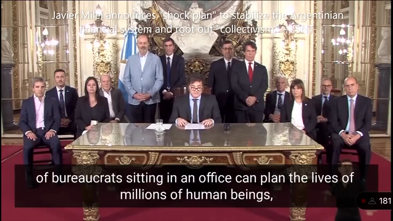 JAVIER MILEI ANNOUNCES "SHOCK PLAN" TO STABILIZE THE ARGENTINIAN FINANCIAL SYSTEM