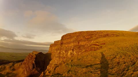 Mark Clark Portrush walking around the Binevenagh Mountains 2017.