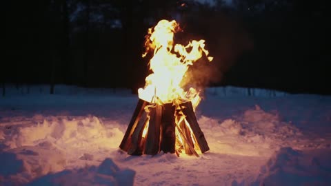 relaxing crackling fire sound