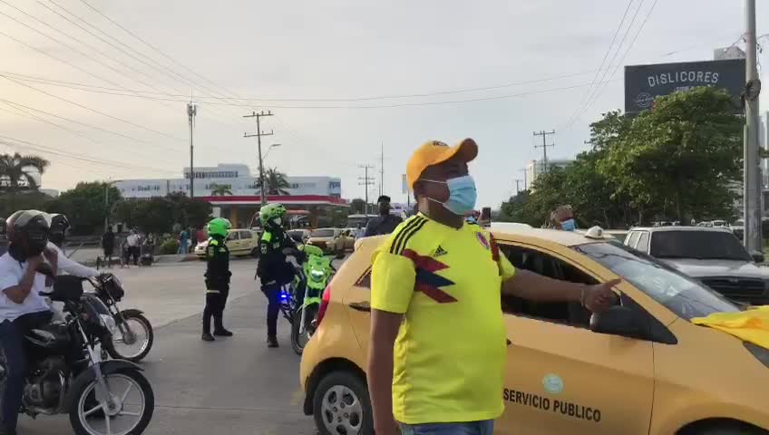 Protesta en Bocagrande