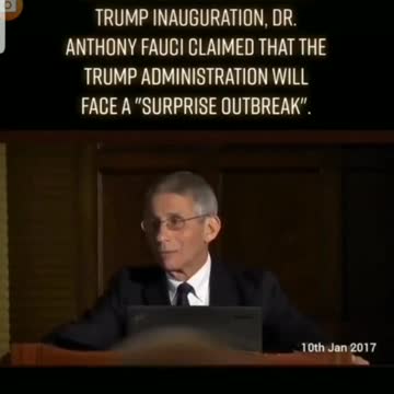Fauci in 2017 There will be a Surprise Outbreak