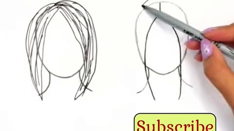 How to draw straight hair ✅ #drawing #hair #art #foryou