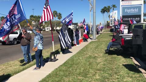 True Patriots TX Trump Train, McAllen, Texas, 10th & Wichita Flag Wave, Stop-The-Steal 1/2/2021