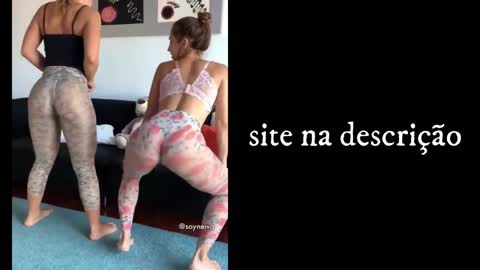 hot legging pants and thong with fire in tarará wiggling too much
