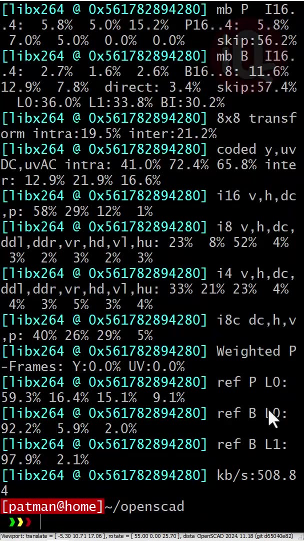 OpenScad: Animate to video