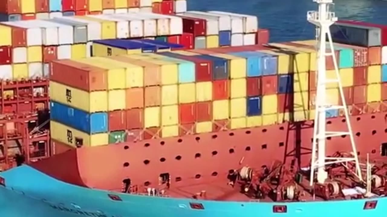 Take a look at the world's largest container ship Maersk. #ship #vessel #container