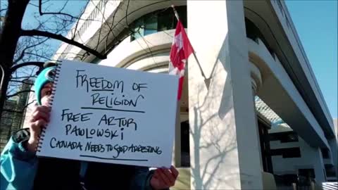 Washington DC Canadian Embassy 2.15.2022 Free Pastor Artur Pawlowski No Poltitical Prisoners Ever