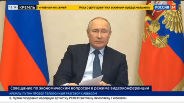 Wladimir Putin hat eine Sitzung gehalten