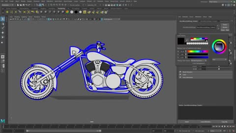 Cartoon motorcycle