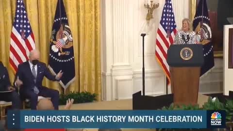 Jill Biden introduces VP Harris as “the president of the United States”.