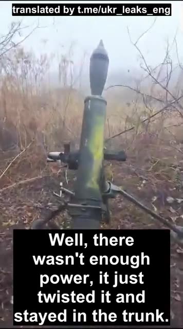 Ukrainian mortar has malfunctioning ammunition