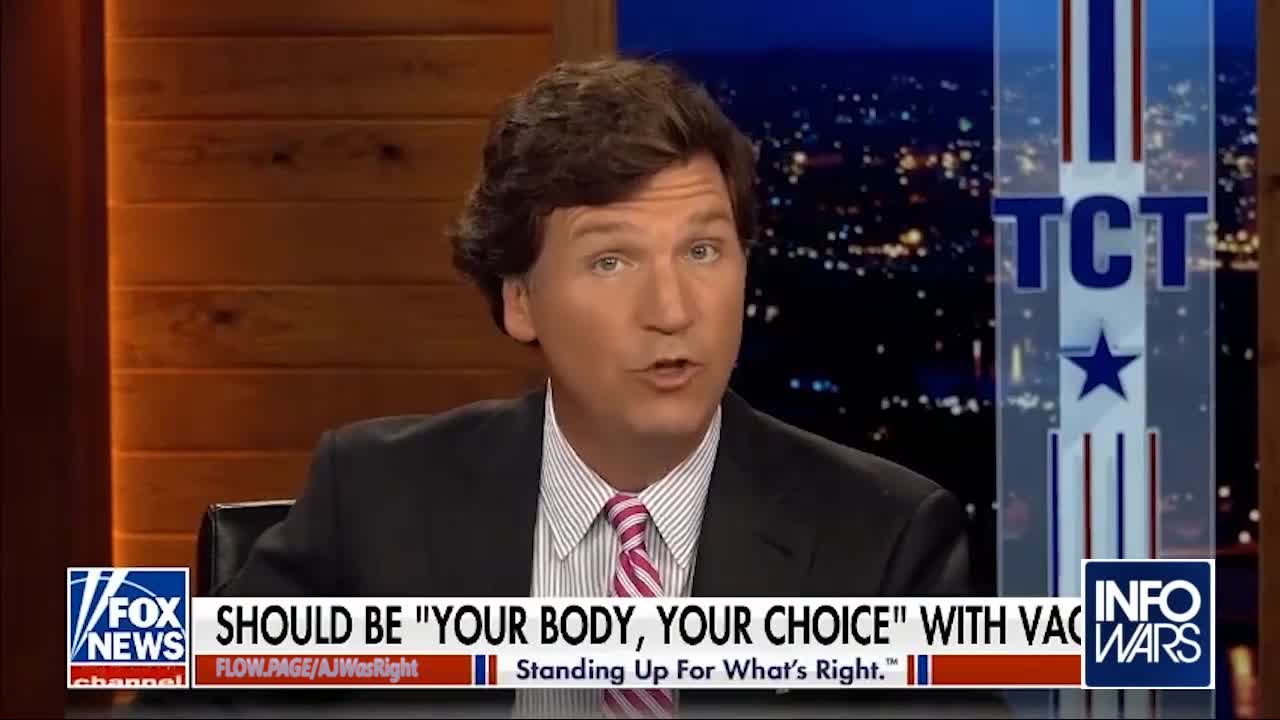 Tucker Carlson Was Told Vaccine Passports Were An Insane Alex Jones Conspiracy Theory - 4/27/21