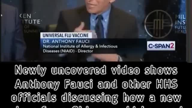 Newly Uncovered video shows Anthony Fauci...discussing a new virus from CHINA