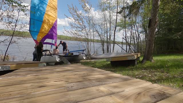 First time rigging hobie getaway time lapse