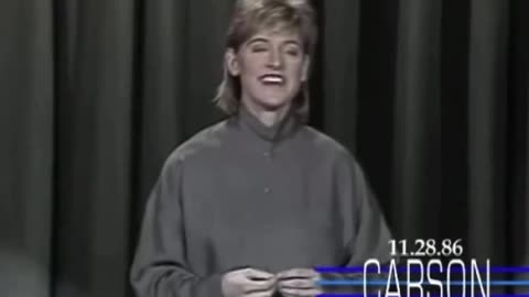 Ellen Degeneres doing comedy in the 1980s